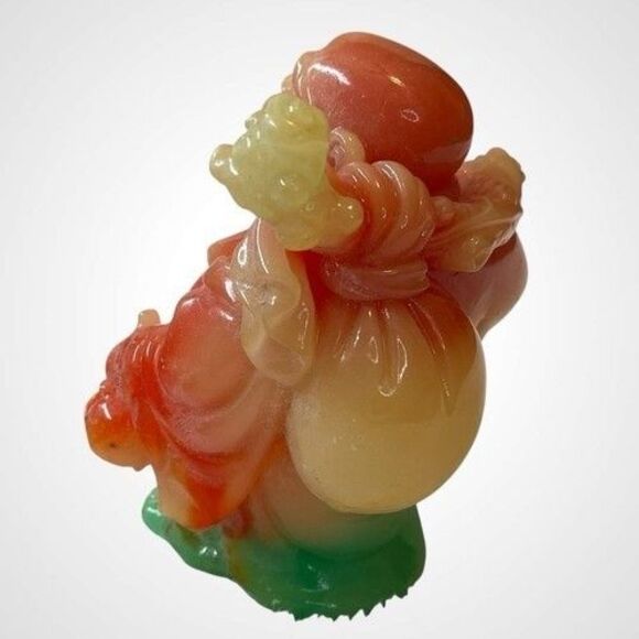VTG Chinese Collectible Figurine Buddha Lucky Wealth & Good Fortune Statue 3.5" - Picture 8 of 11